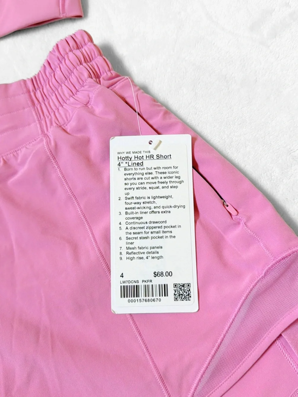 NWT Lululemon Like a Cloud Bra + Hotty Hot Shorts Set – Pink Frosting – Size 4 - Picture 10 of 14